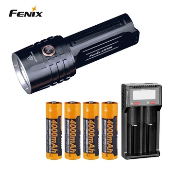 Fenix Light LR35R Перезаряжаемый фонарик на 10000 люмен, черный + аккумулятор 4X4000mah + зарядное устройство D2